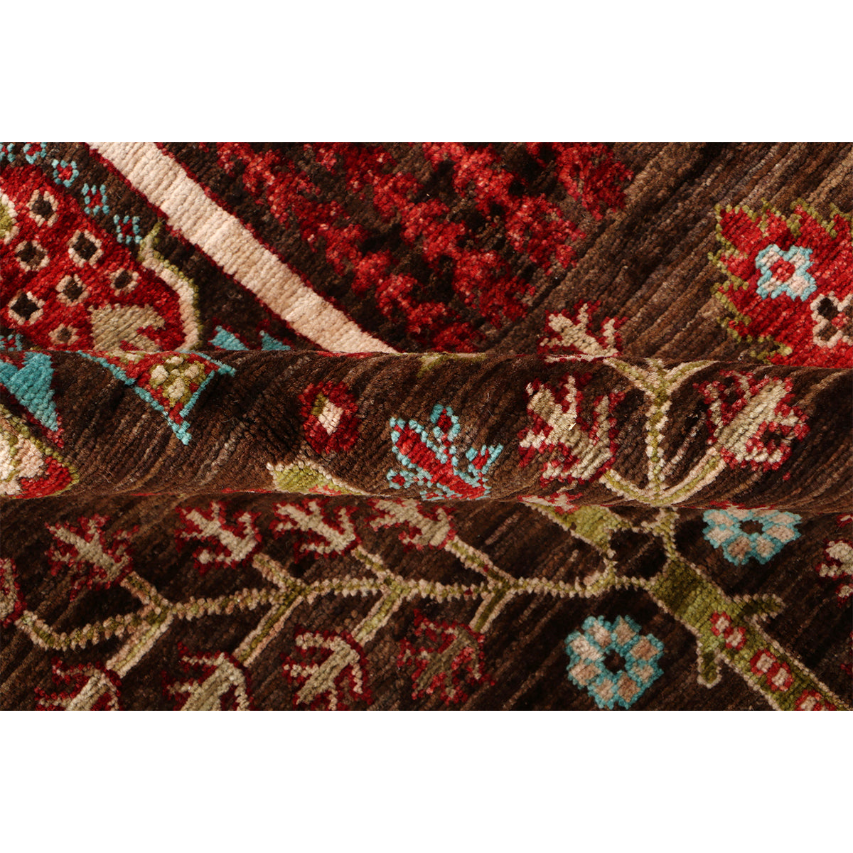 ARYANA ARYAN BROWN / RED 3'10" X 14'1"