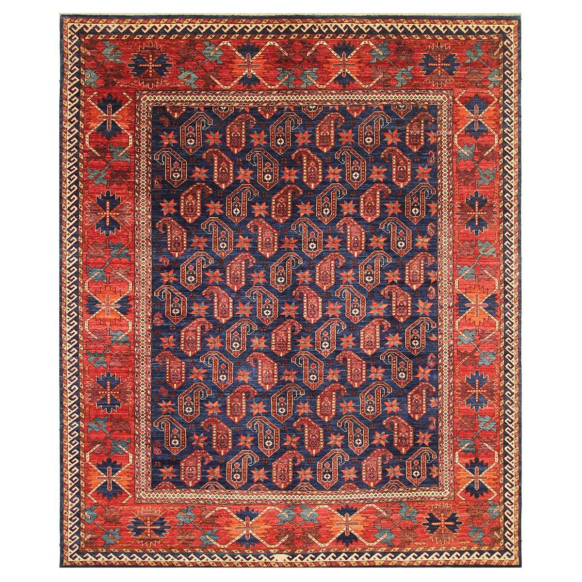 ARYANA PAISL BLUE / RED 8'1" X 9'6"