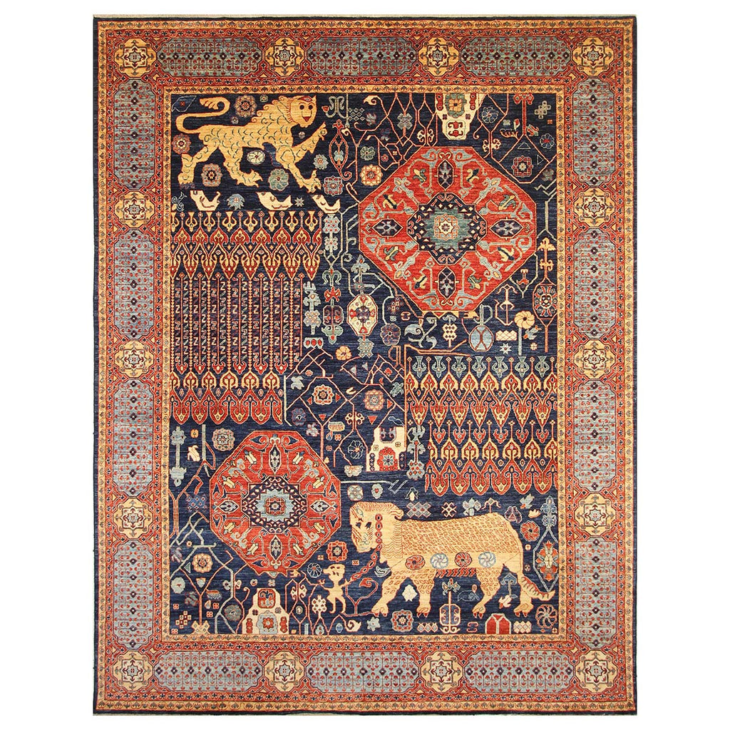 ARYANA ARYAN BLUE / RED 9' X 11'9"