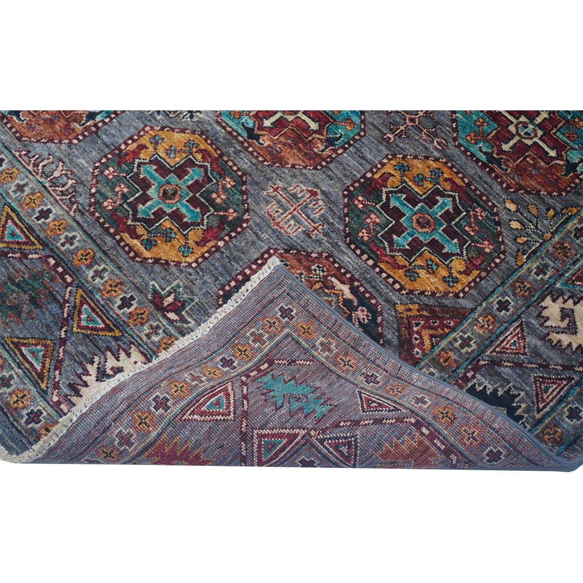 ARYANA ARYAN LIGHT GREY / MULTI 4'4" X 6'1"