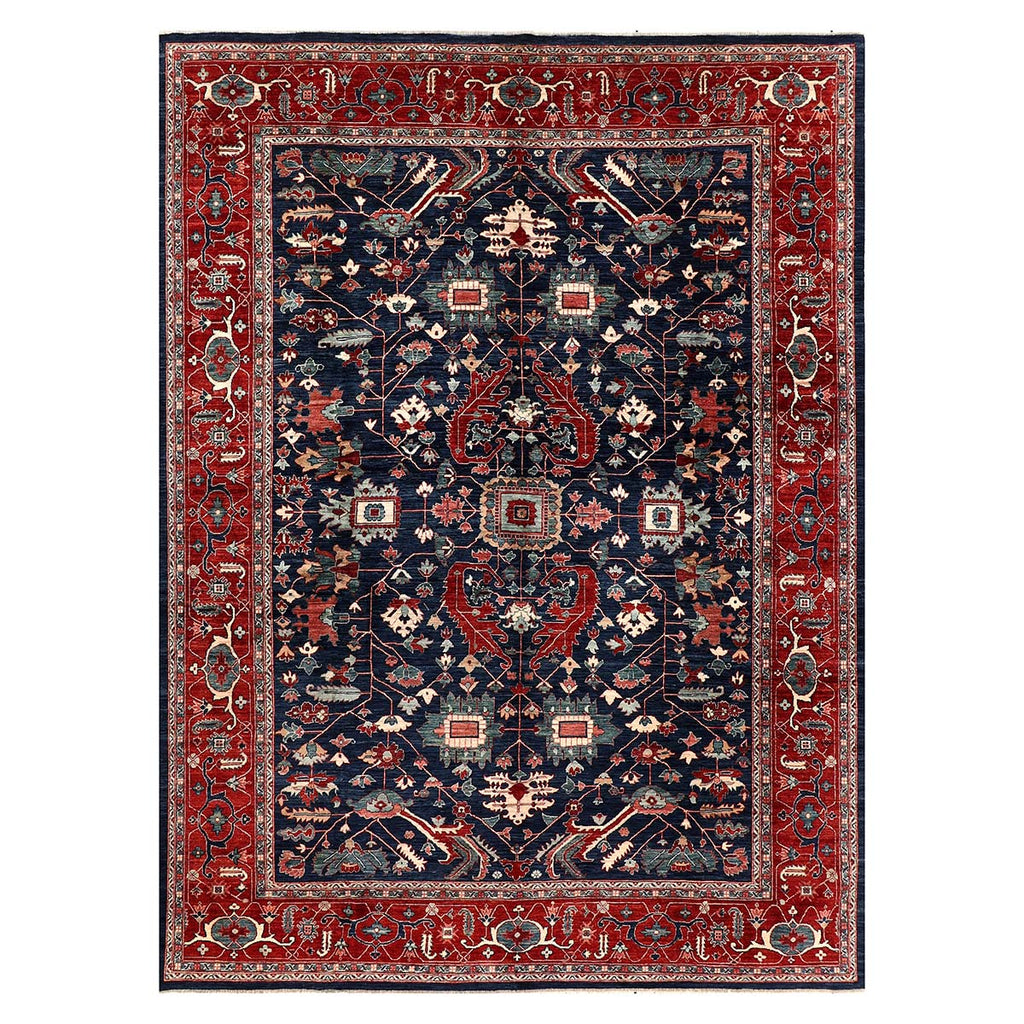 ARYANA ARYAN NAVY / RED 8'10" X 12'