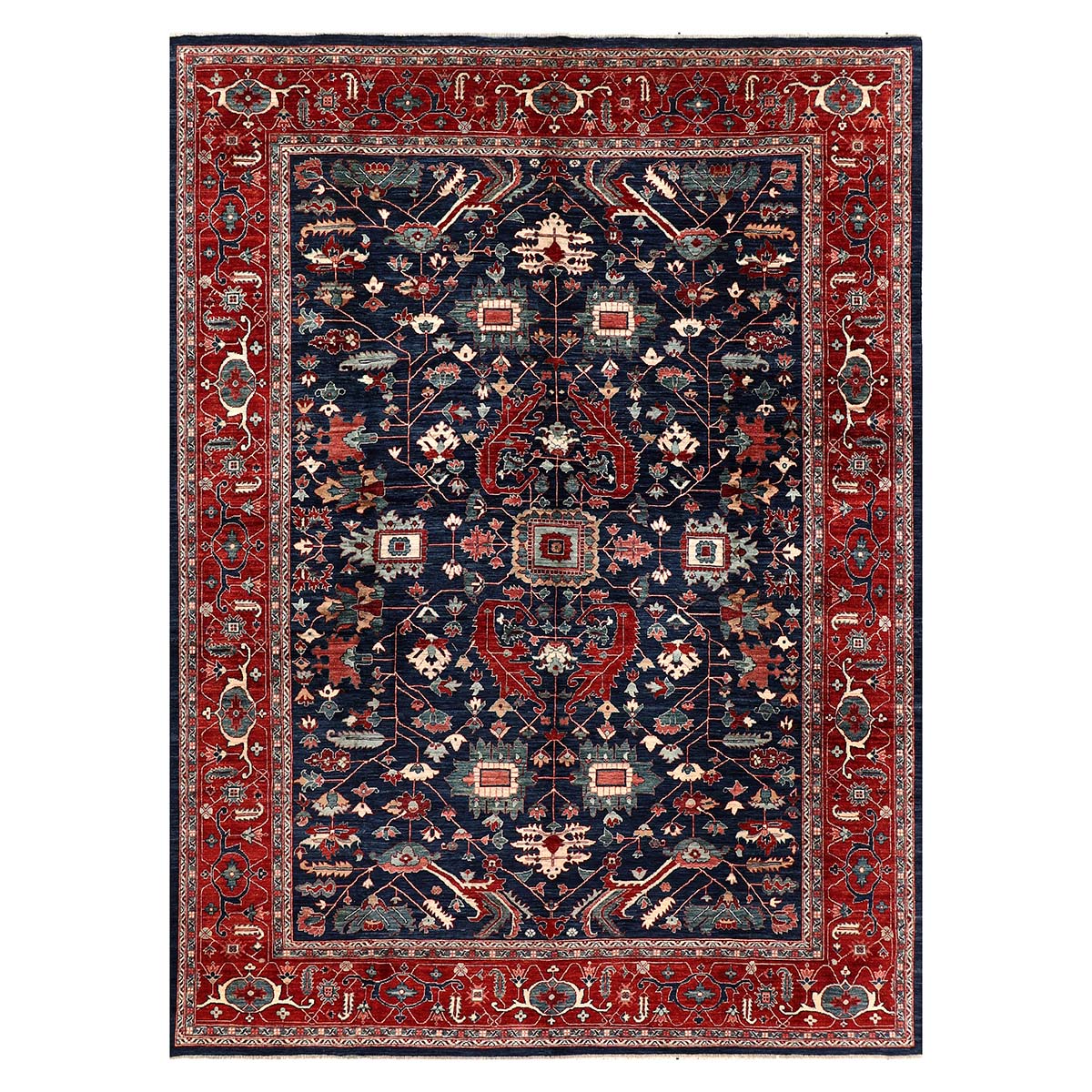 ARYANA ARYAN NAVY / RED 8'10" X 12'