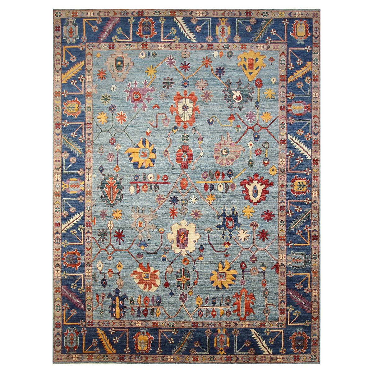 ARYANA OUSHA LIGHT BLUE / BLUE 9'1" X 12'1"
