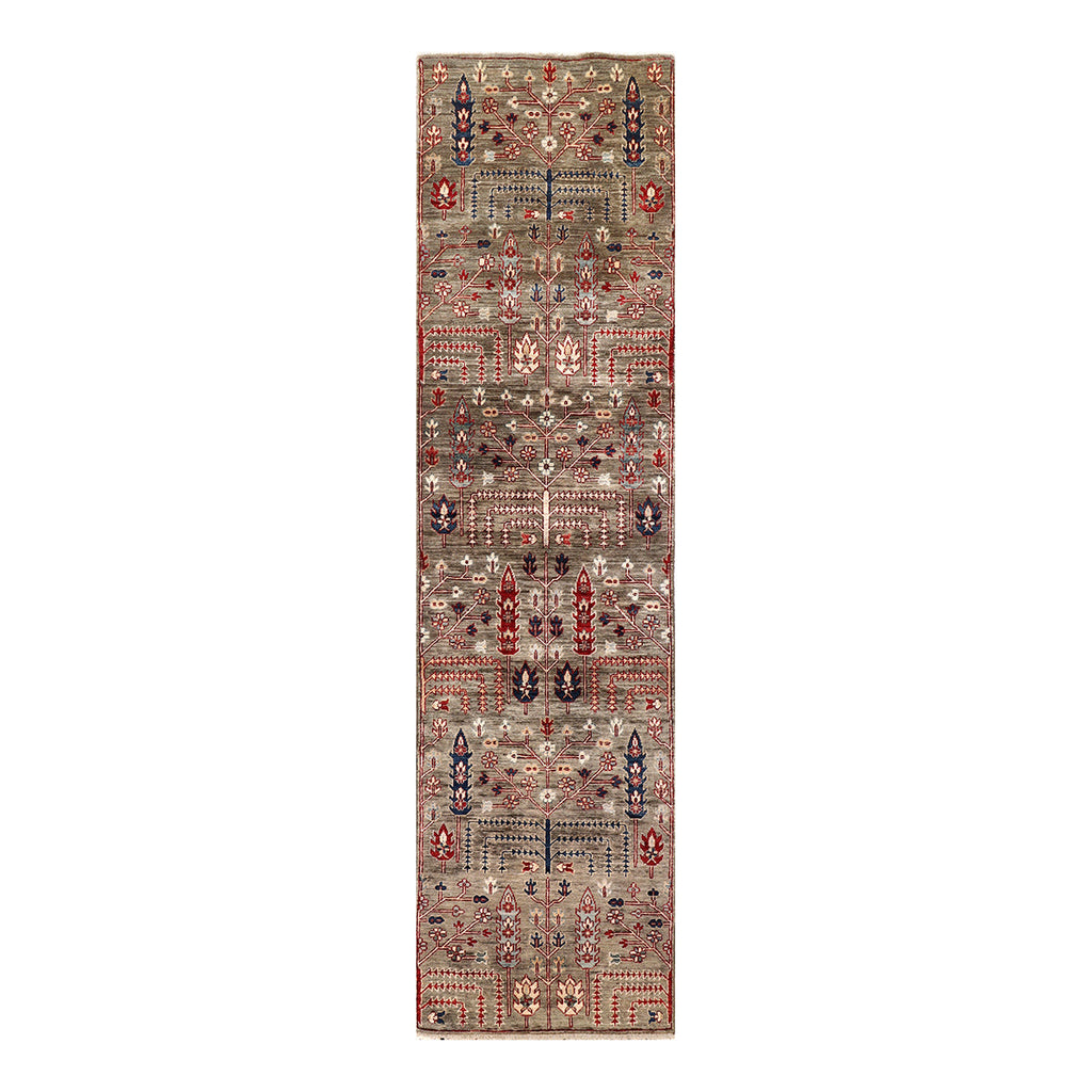 ARYANA ARYAN GREY / RED 2'5" X 9'7"