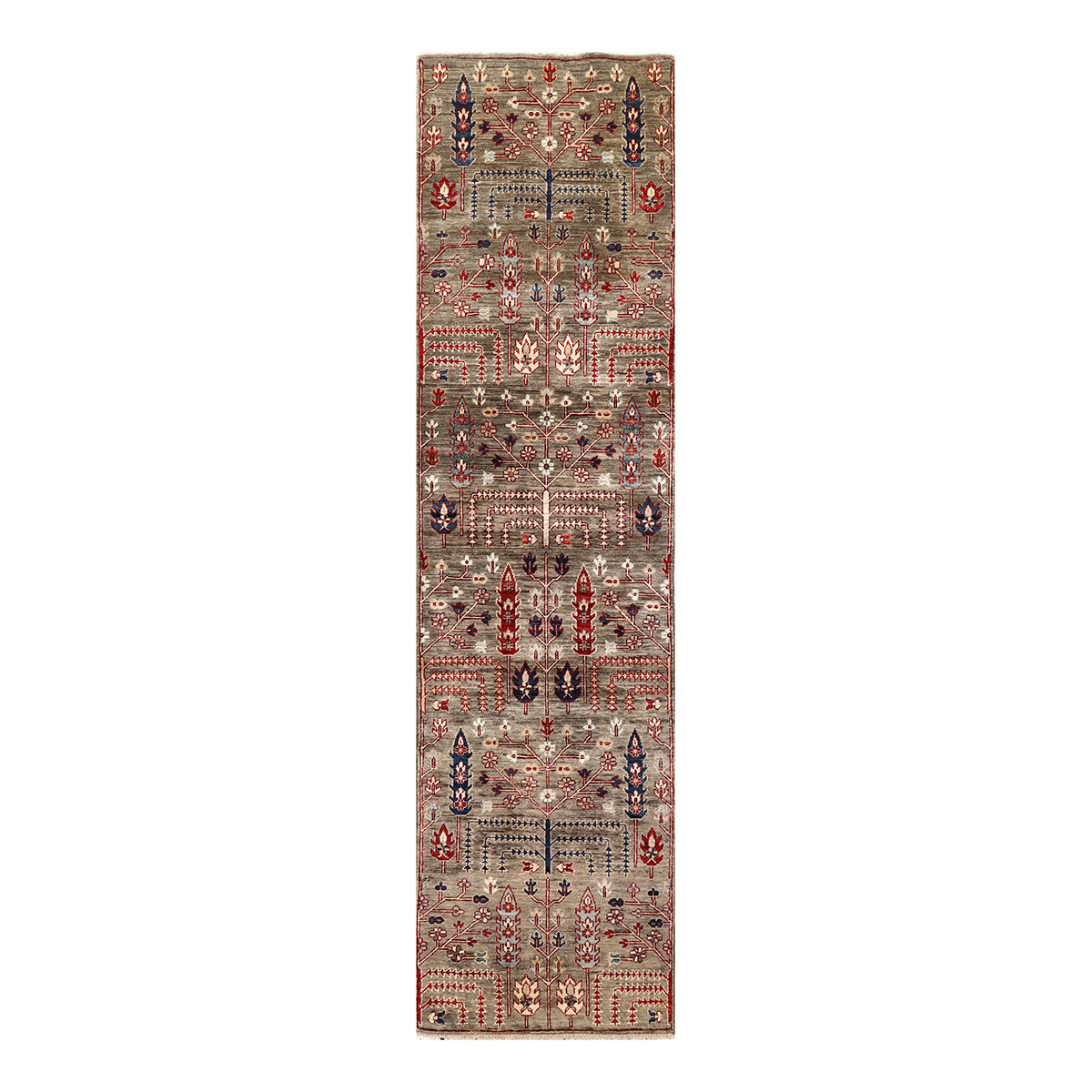 ARYANA ARYAN GREY / RED 2'5" X 9'7"