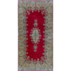 SEMI-ANTIQUE KIRMAN ROSE 9'8" X 19'8"