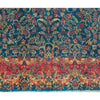 SEMI-ANTIQUE KIRMAN BLUE / ROSE 9'11" X 15'10"