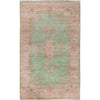SEMI-ANTIQUE KIRMAN LIGHT GREEN / IVORY 10'8" X 17'8"