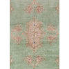 SEMI-ANTIQUE KIRMAN LIGHT GREEN / IVORY 10'8" X 17'8"
