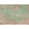 SEMI-ANTIQUE KIRMAN LIGHT GREEN / IVORY 10'8" X 17'8"
