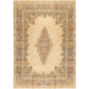 SEMI-ANTIQUE KIRMAN IVORY / LIGHT BLUE 13'8" X 18'