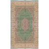 SEMI-ANTIQUE KIRMAN LIGHT GREEN / IVORY 14'2" X 21'10"