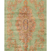SEMI-ANTIQUE KIRMAN LIGHT BLUE / IVORY 11'10" X 18'7"