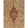SEMI-ANTIQUE KIRMAN IVORY / RED 9'10" X 13'9"