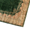 SEMI-ANTIQUE KIRMAN DARK GREEN / IVORY 11'8" X 20'8"