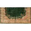 SEMI-ANTIQUE KIRMAN DARK GREEN / IVORY 11'8" X 20'8"