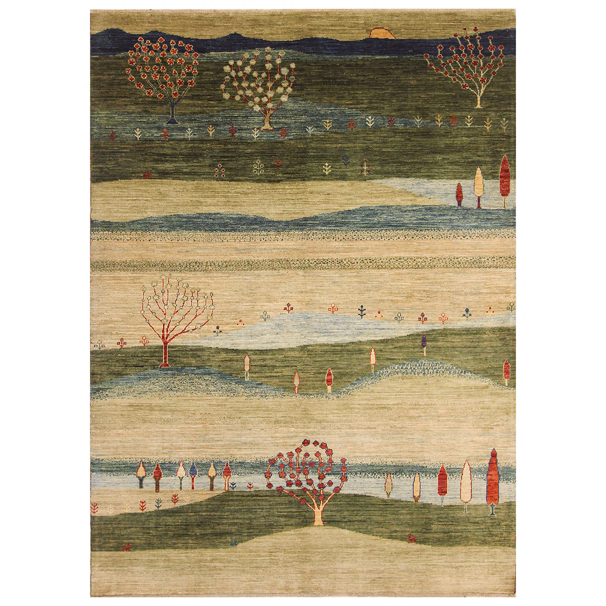 ARYANA GABEH GREEN / MULTI 5'8" X 7'9"