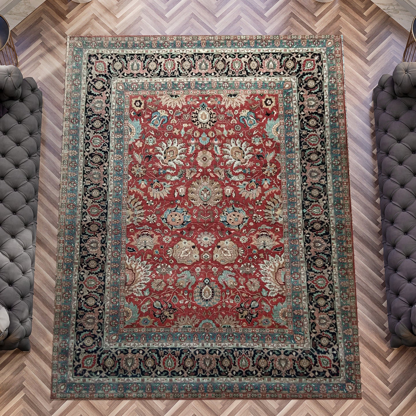 ANTIQUE MAHAL ACJP1 RED / BLUE