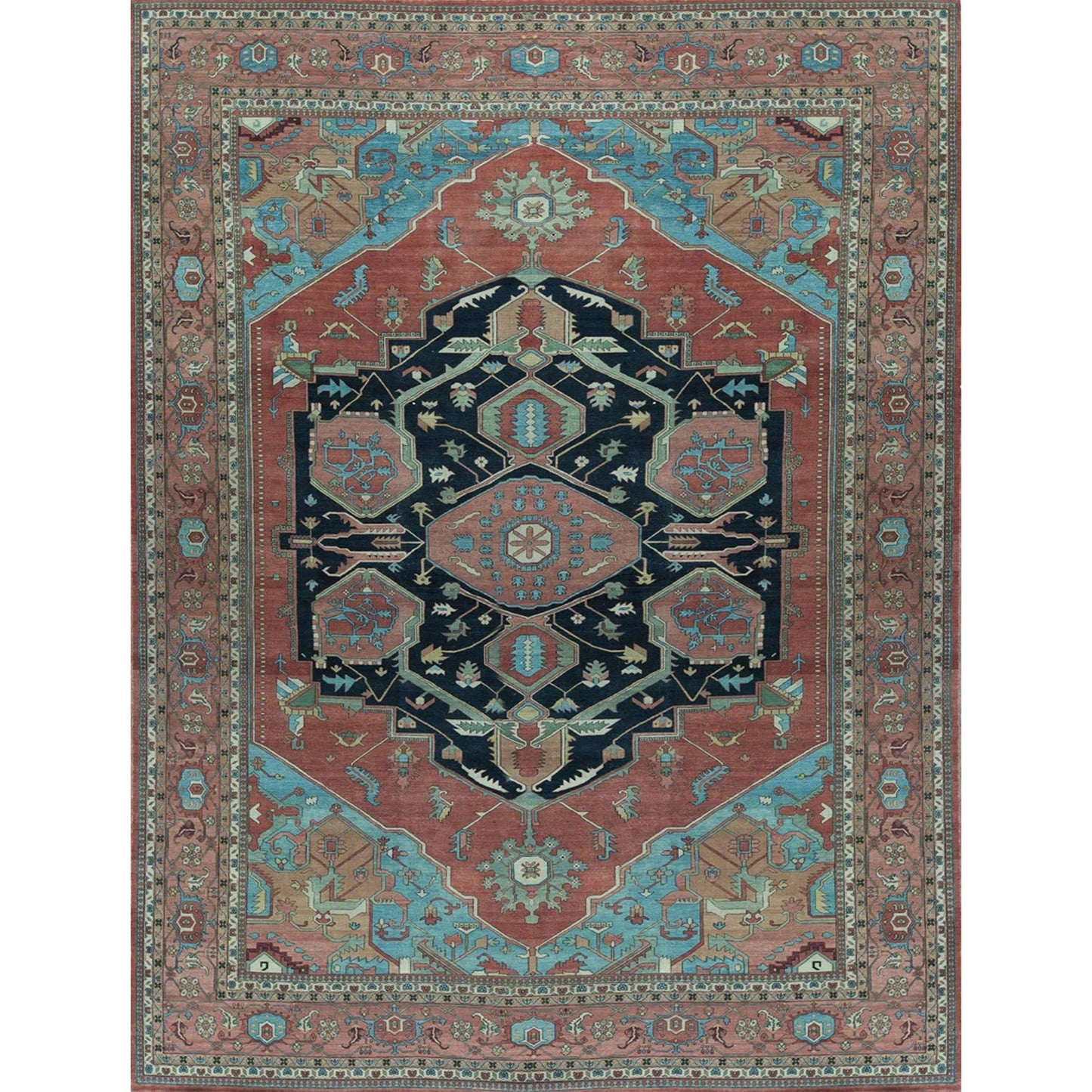 ANTIQUE MAHAL M-H-O RED / ROSE
