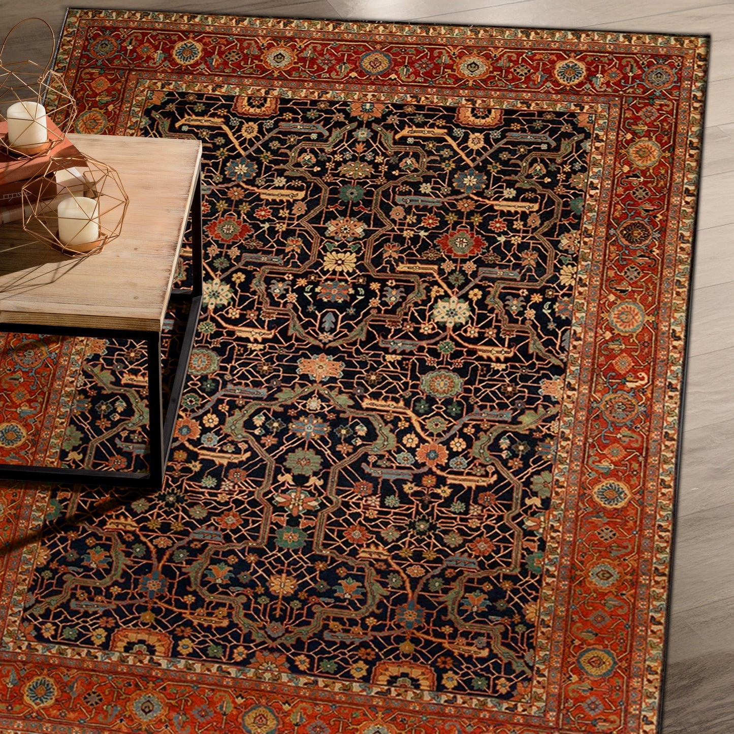 ANTIQUE MAHAL MA104 RED / BLUE