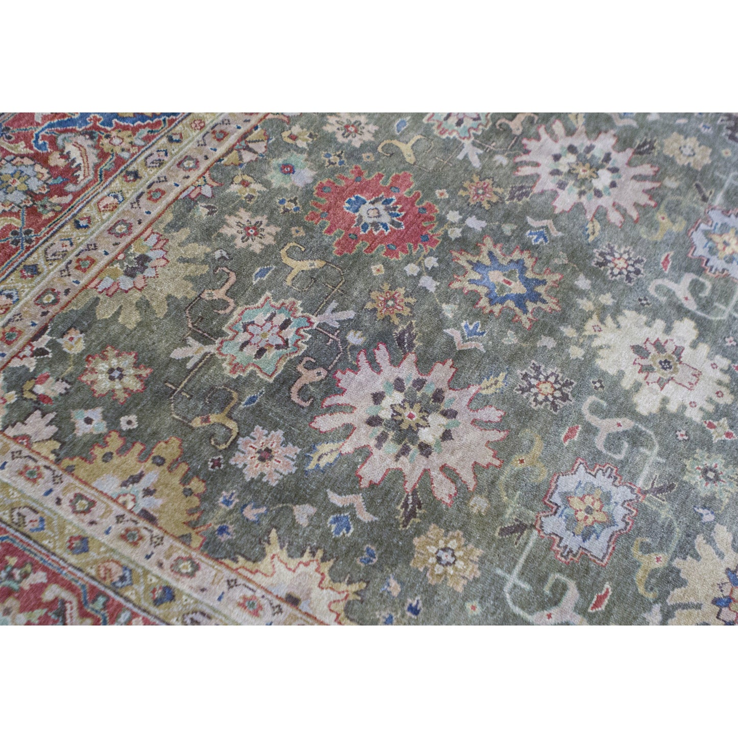 ANTIQUE MAHAL MA107 GREEN / RED