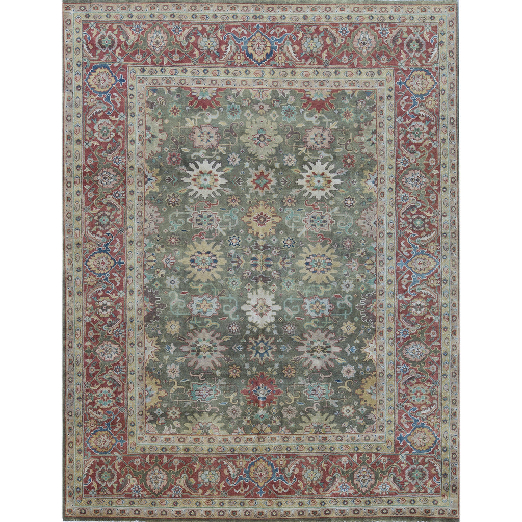 ANTIQUE MAHAL MA107 GREEN / RUST