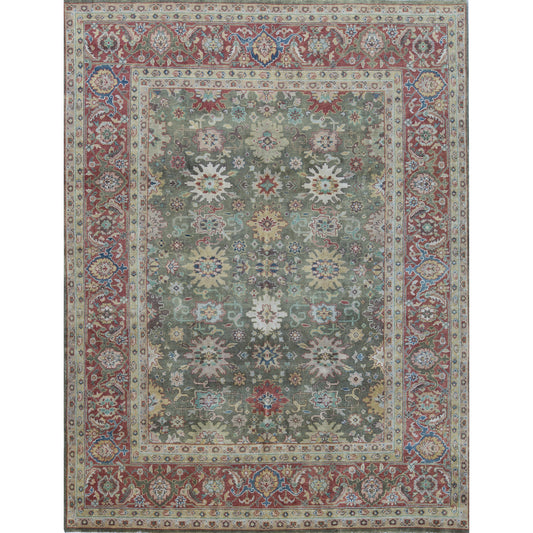 ANTIQUE MAHAL MA107 GREEN / RUST