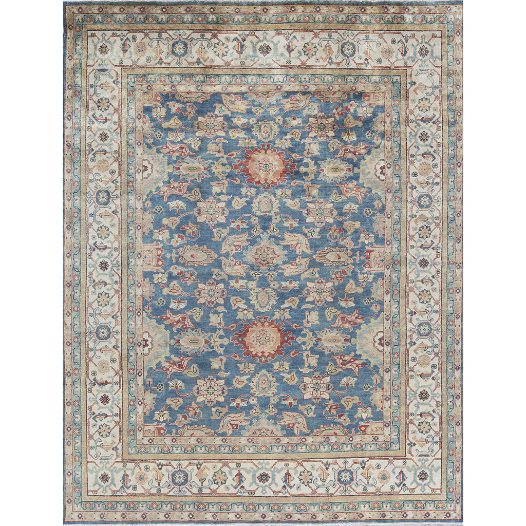 ANTIQUE MAHAL MA114 LIGHT BLUE / IVORY