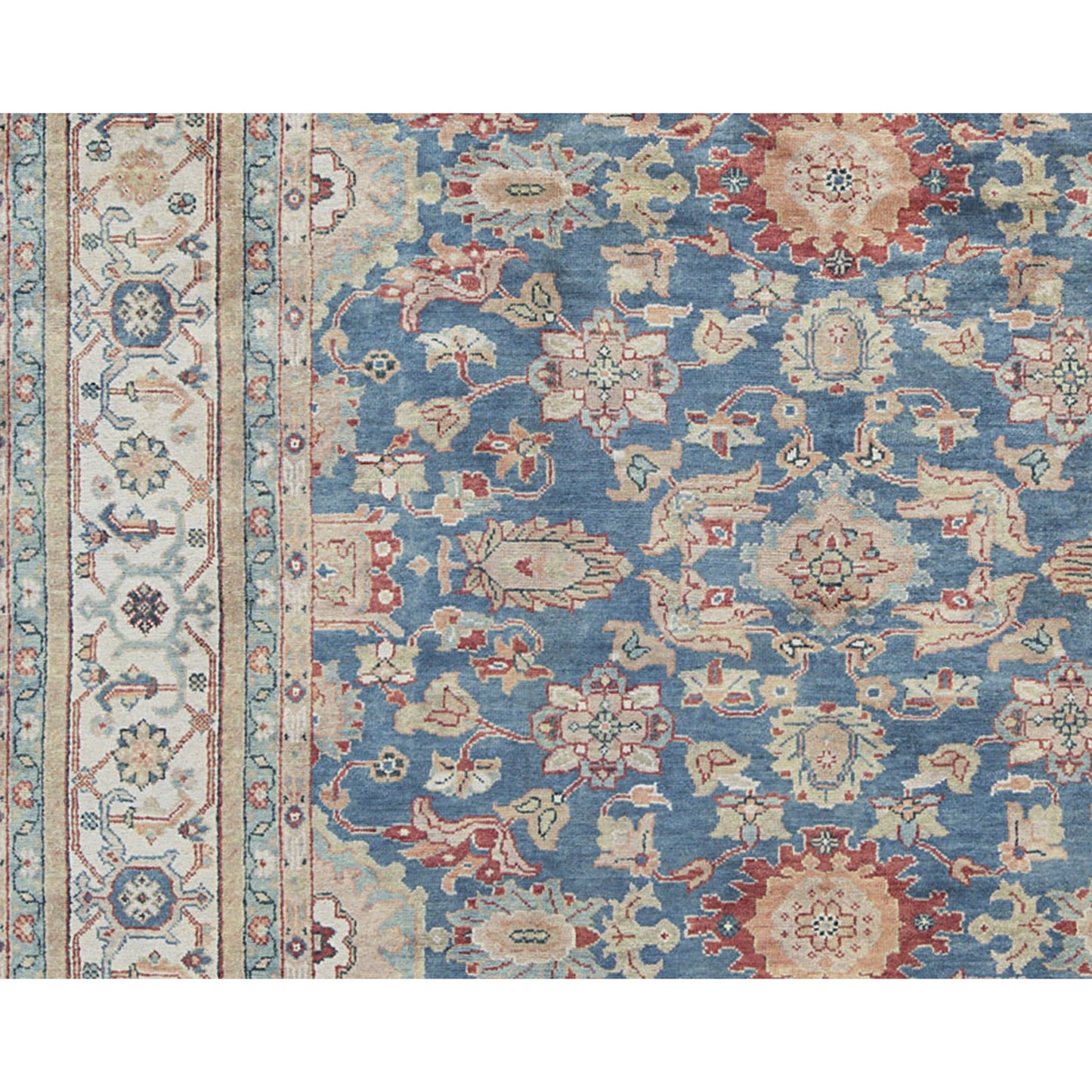 ANTIQUE MAHAL MA114 LIGHT BLUE / IVORY