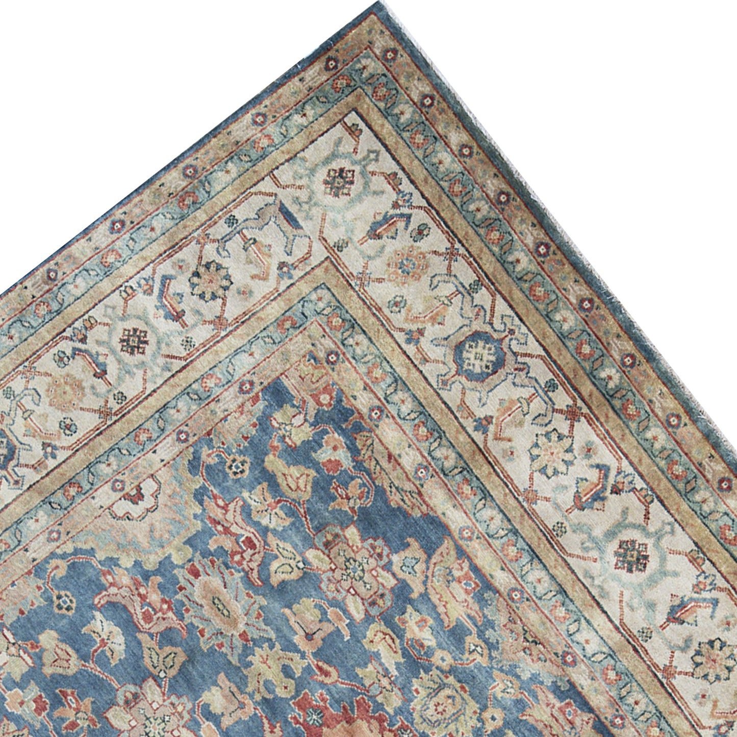 ANTIQUE MAHAL MA114 LIGHT BLUE / IVORY