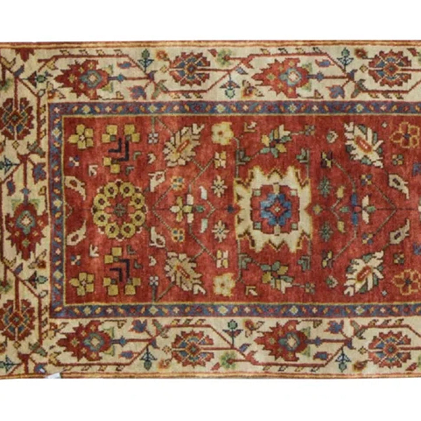 ANTIQUE MAHAL MAH40 RED / IVORY