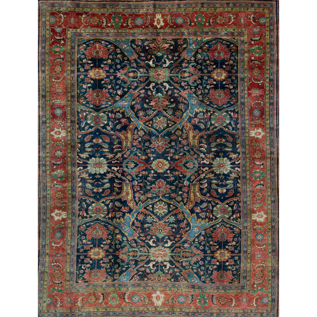 ANTIQUE MAHAL MAHA1 BLUE / RED