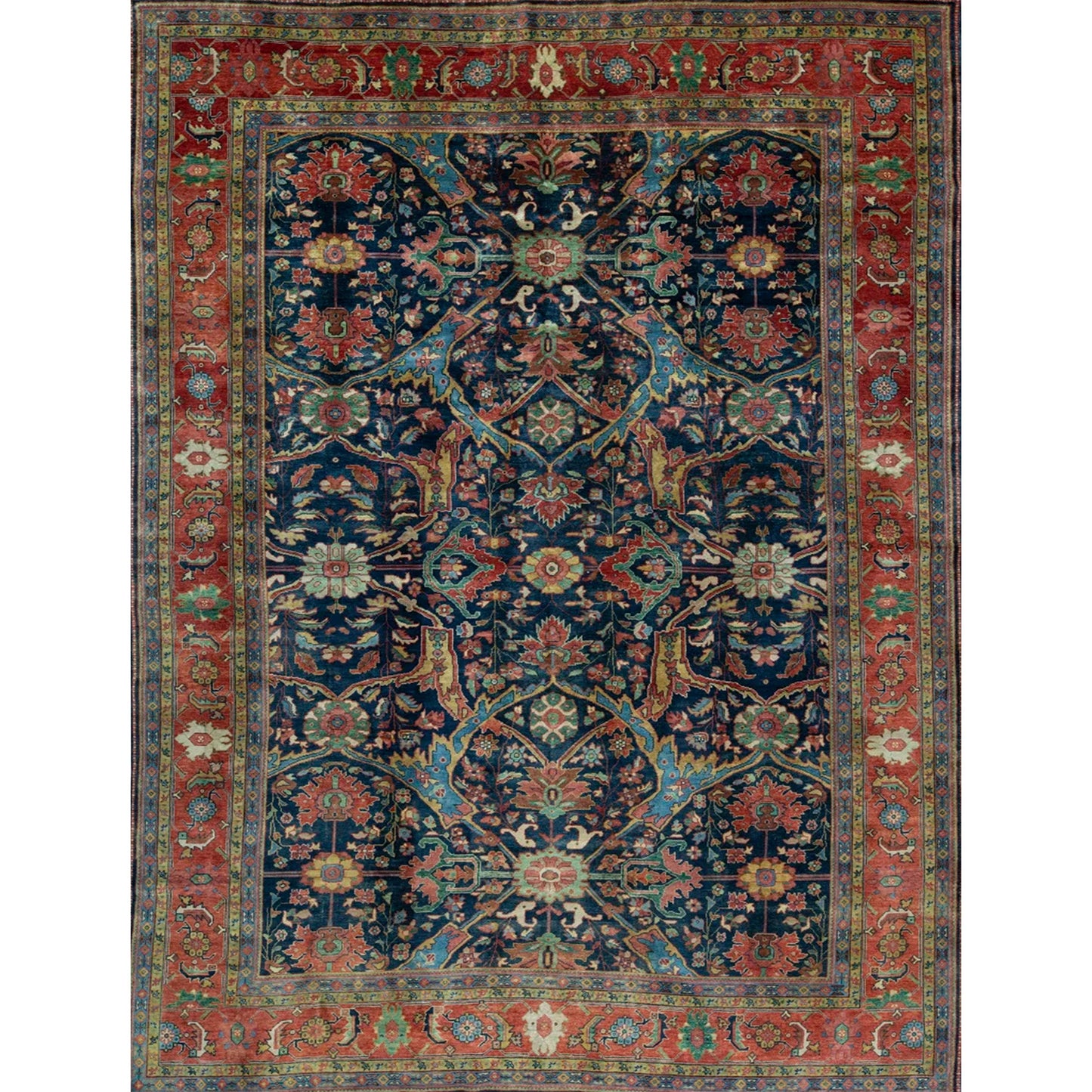 ANTIQUE MAHAL MAHA1 BLUE / RED