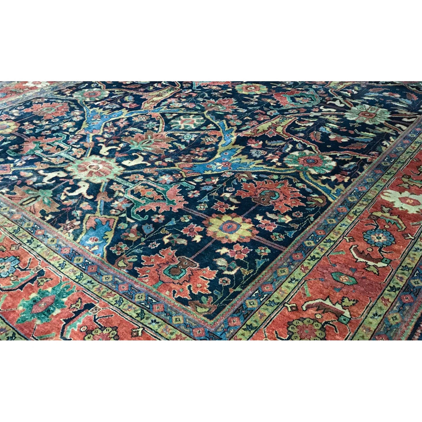 ANTIQUE MAHAL MAHA1 BLUE / RED