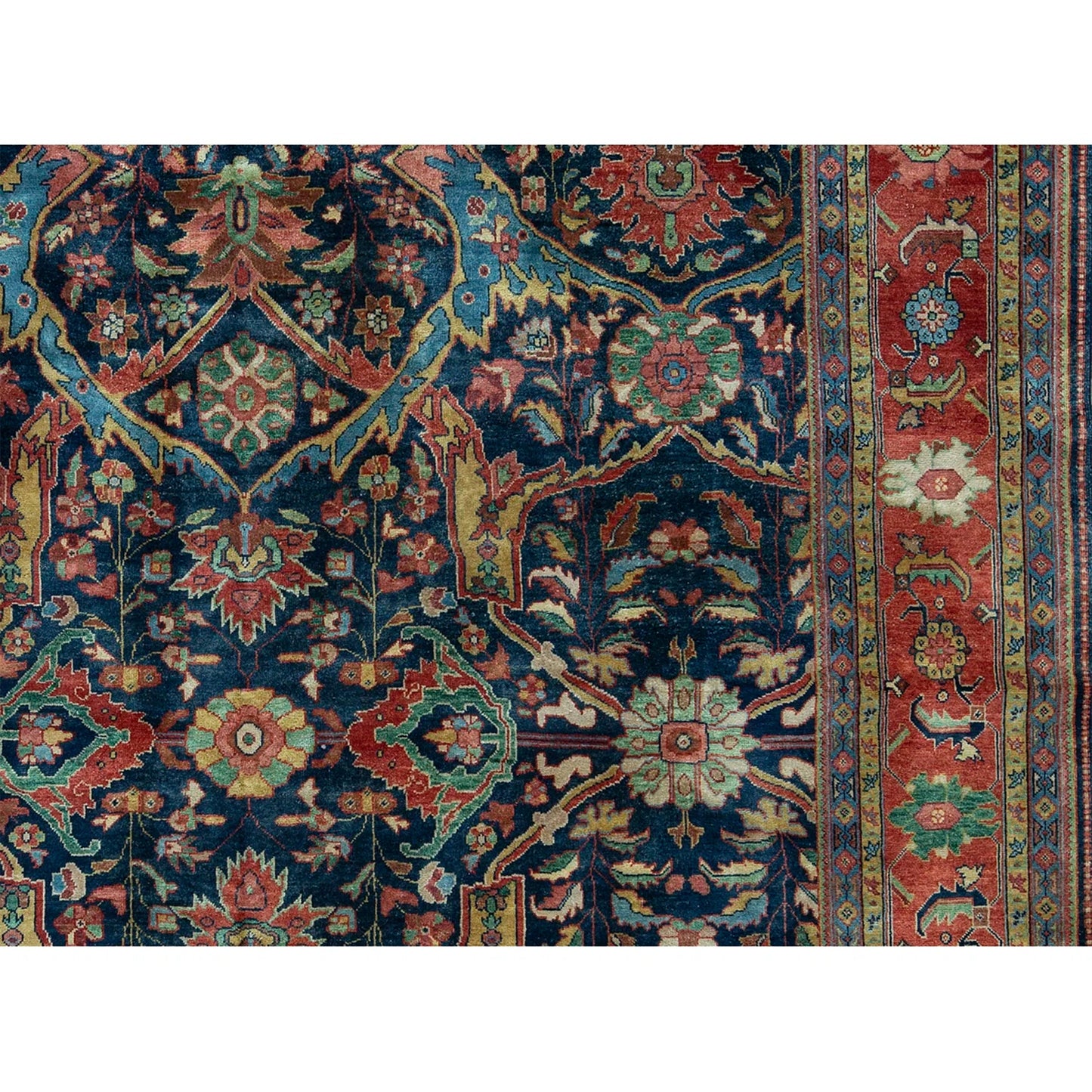 ANTIQUE MAHAL MAHA1 BLUE / RED