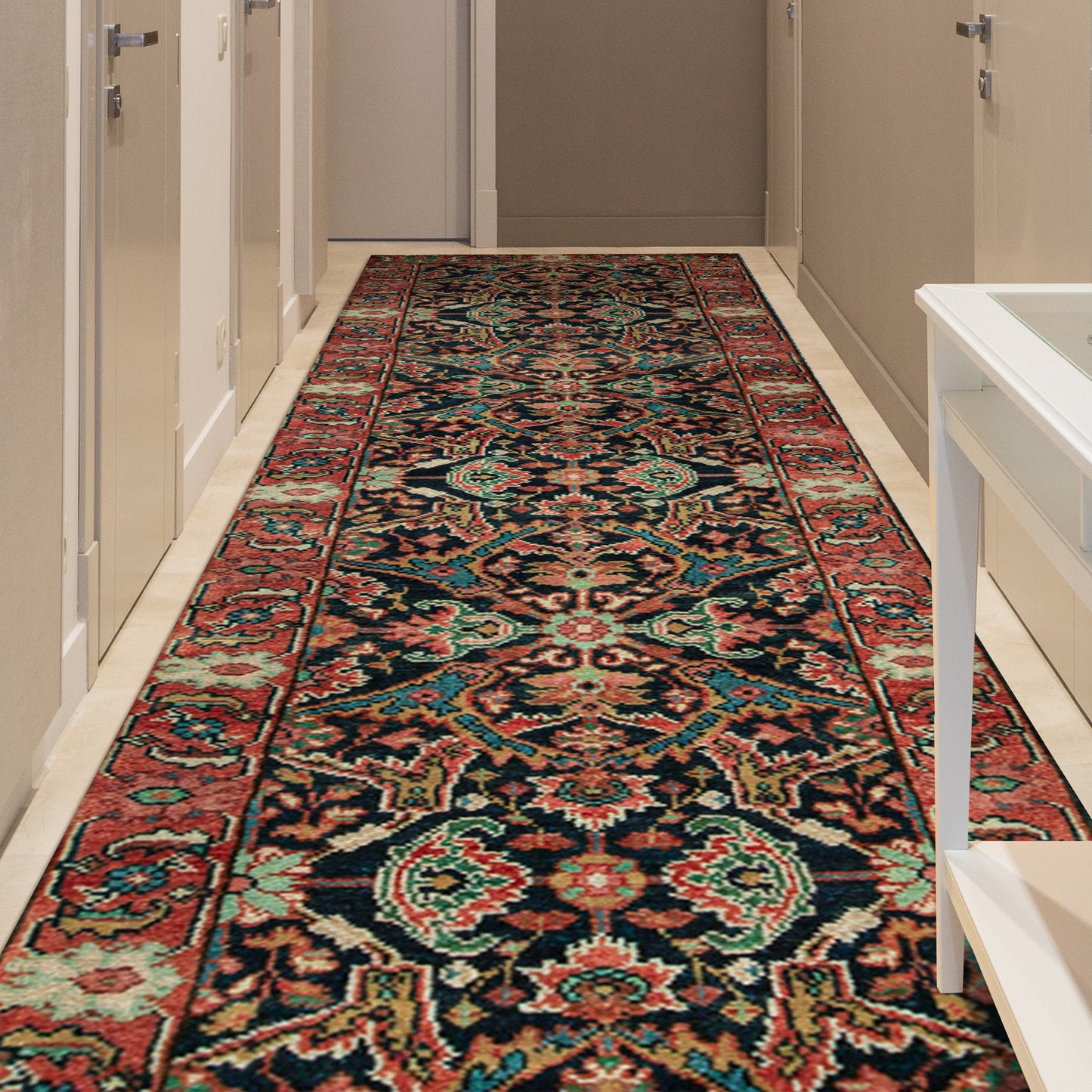 ANTIQUE MAHAL MAHA1 BLUE / RED