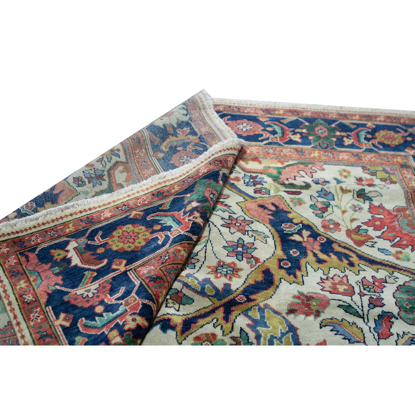 ANTIQUE MAHAL MAHA1 IVORY / NAVY