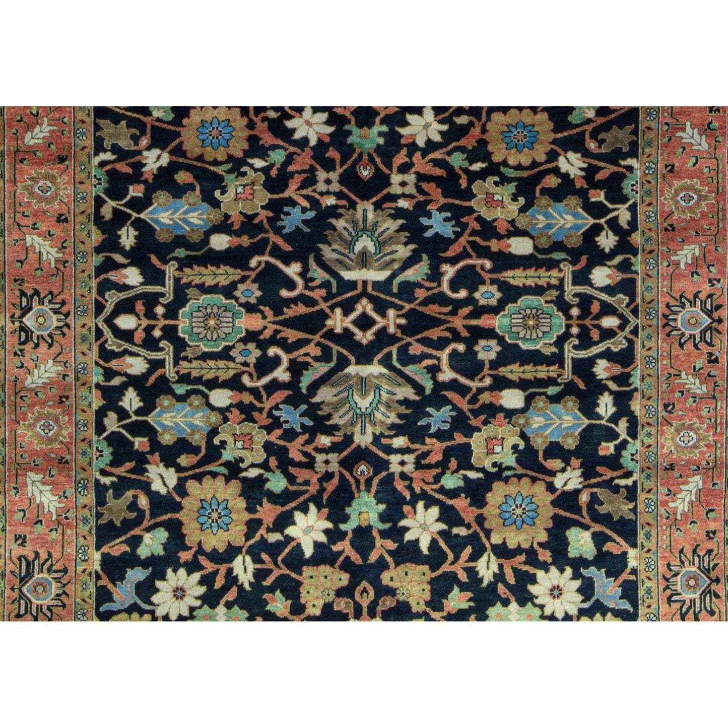 ANTIQUE MAHAL MAHA6 BLUE / RUST