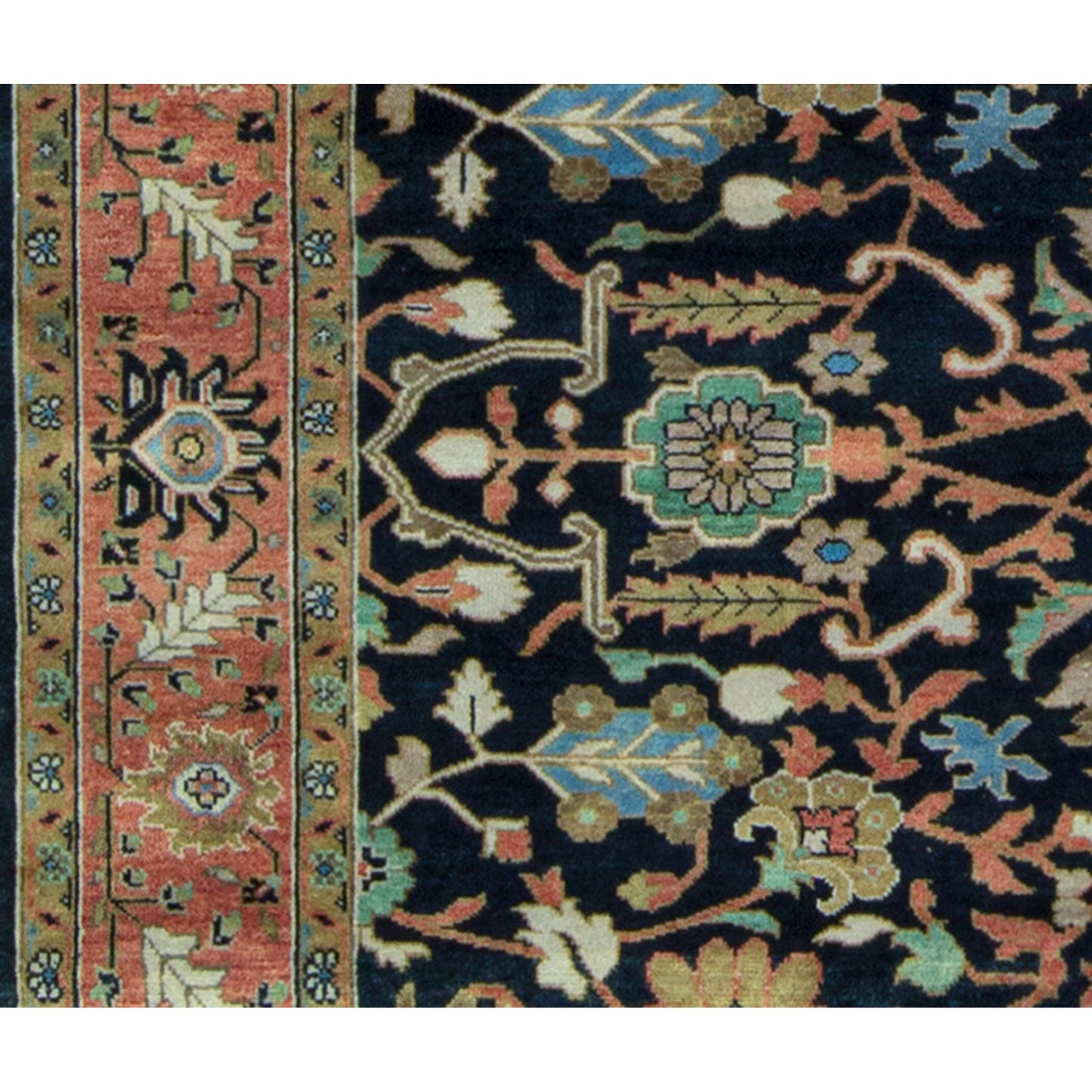 ANTIQUE MAHAL MAHA6 BLUE / RUST