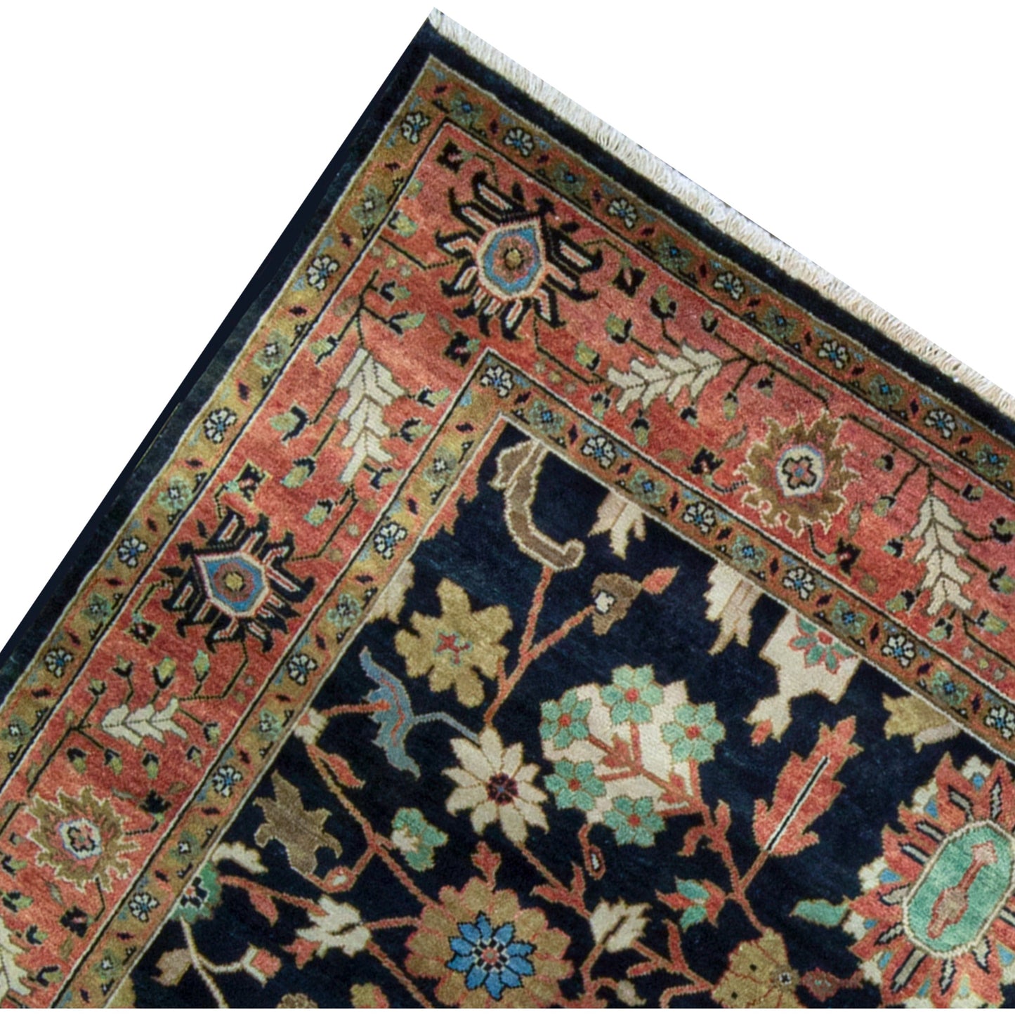 ANTIQUE MAHAL MAHA6 BLUE / RUST