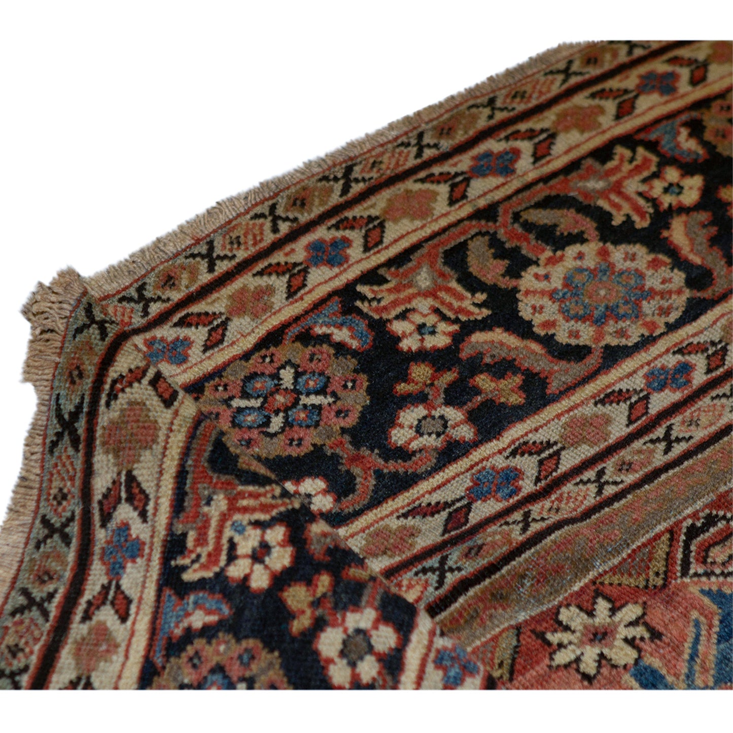 ANTIQUE MAHAL MAHAL RUST / BLUE