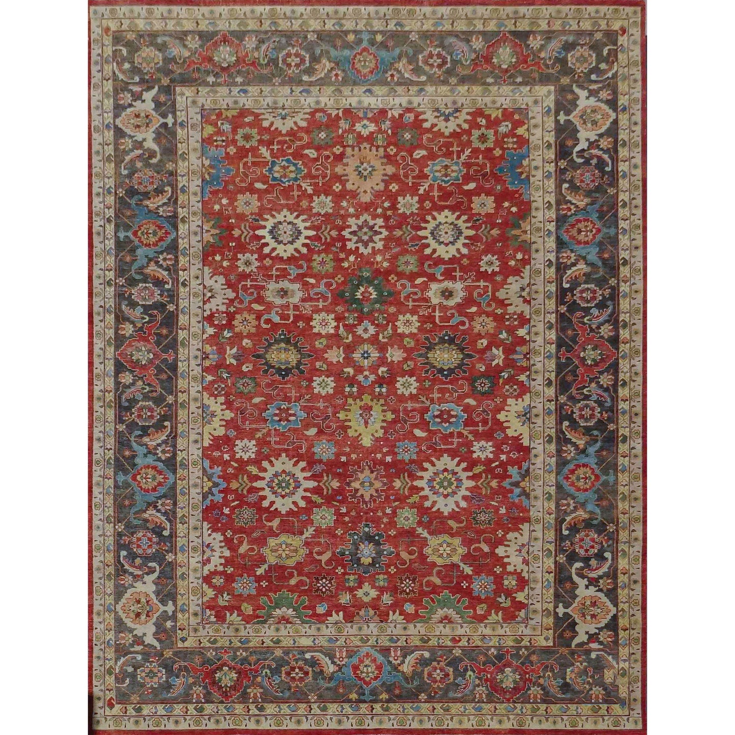 ANTIQUE MAHAL MJ-07 RED / CHARCOAL