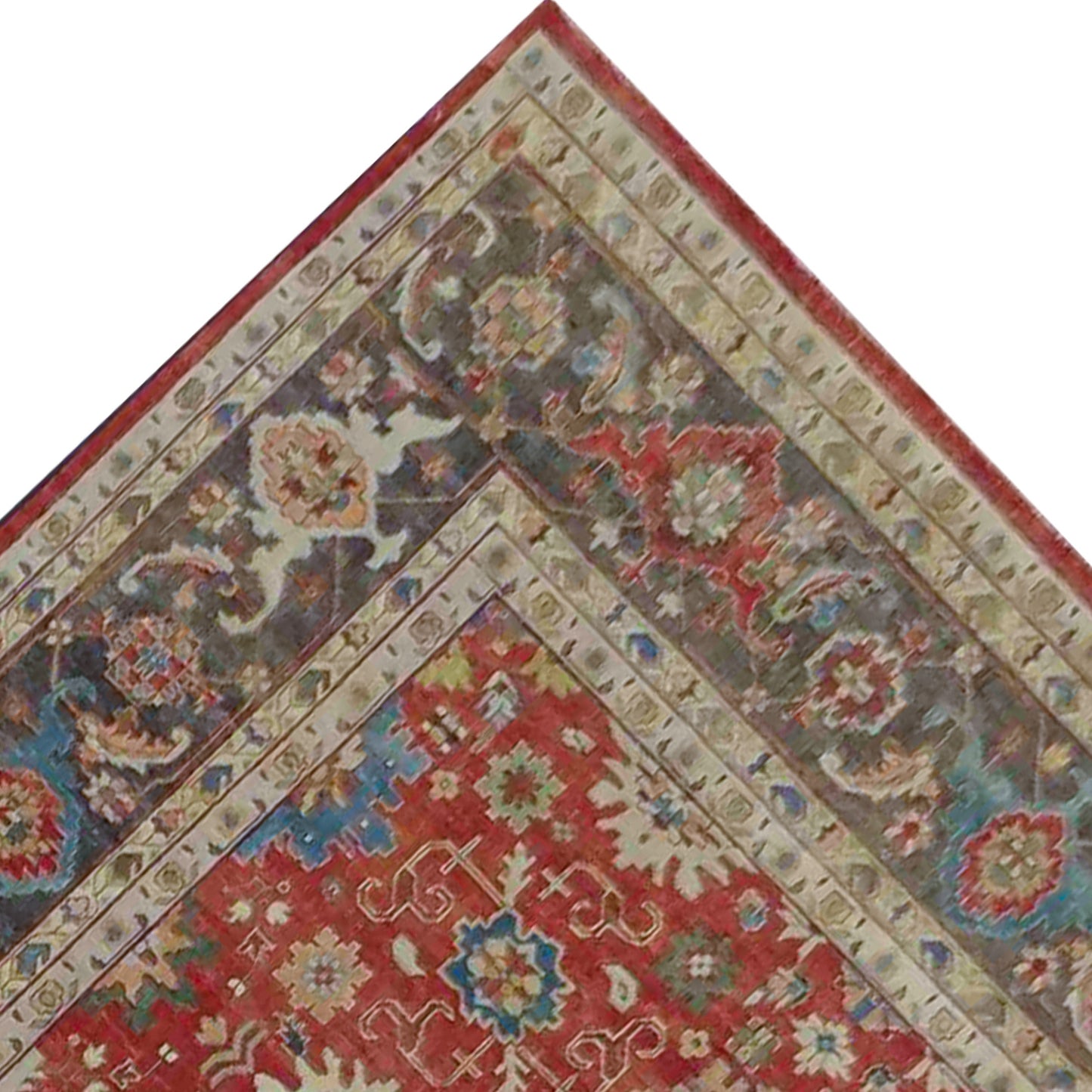 ANTIQUE MAHAL MJ-07 RED / CHARCOAL