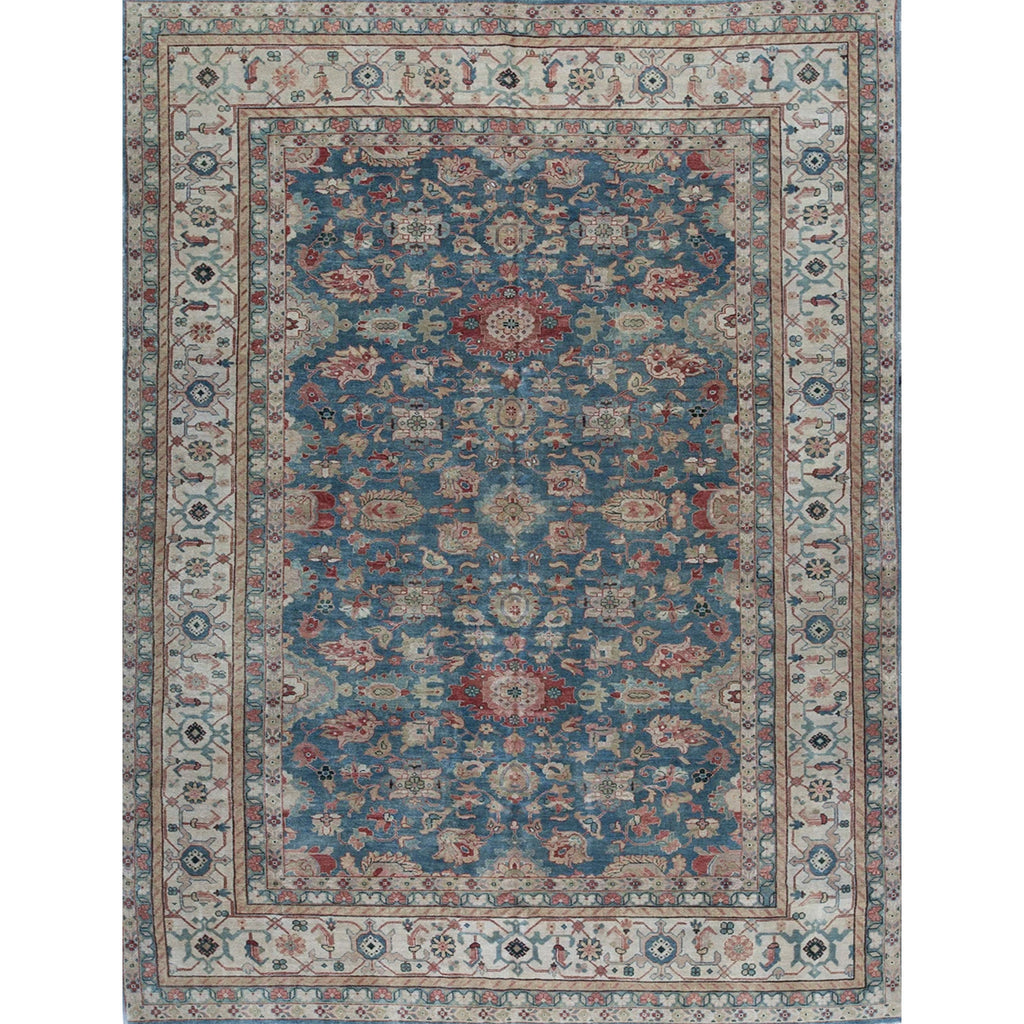 ANTIQUE MAHAL MJ-14 LIGHT BLUE / IVORY