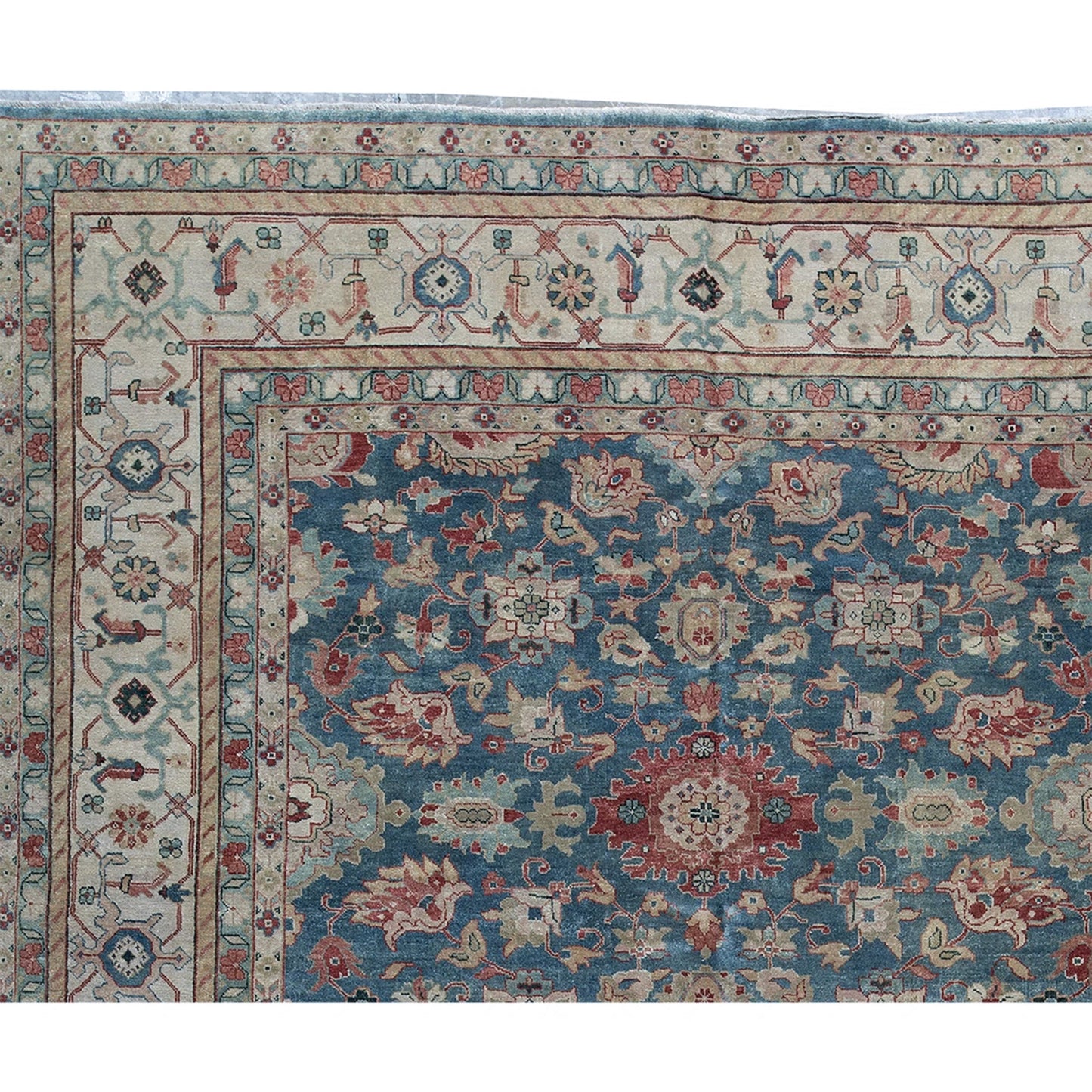 ANTIQUE MAHAL MJ-14 LIGHT BLUE / IVORY