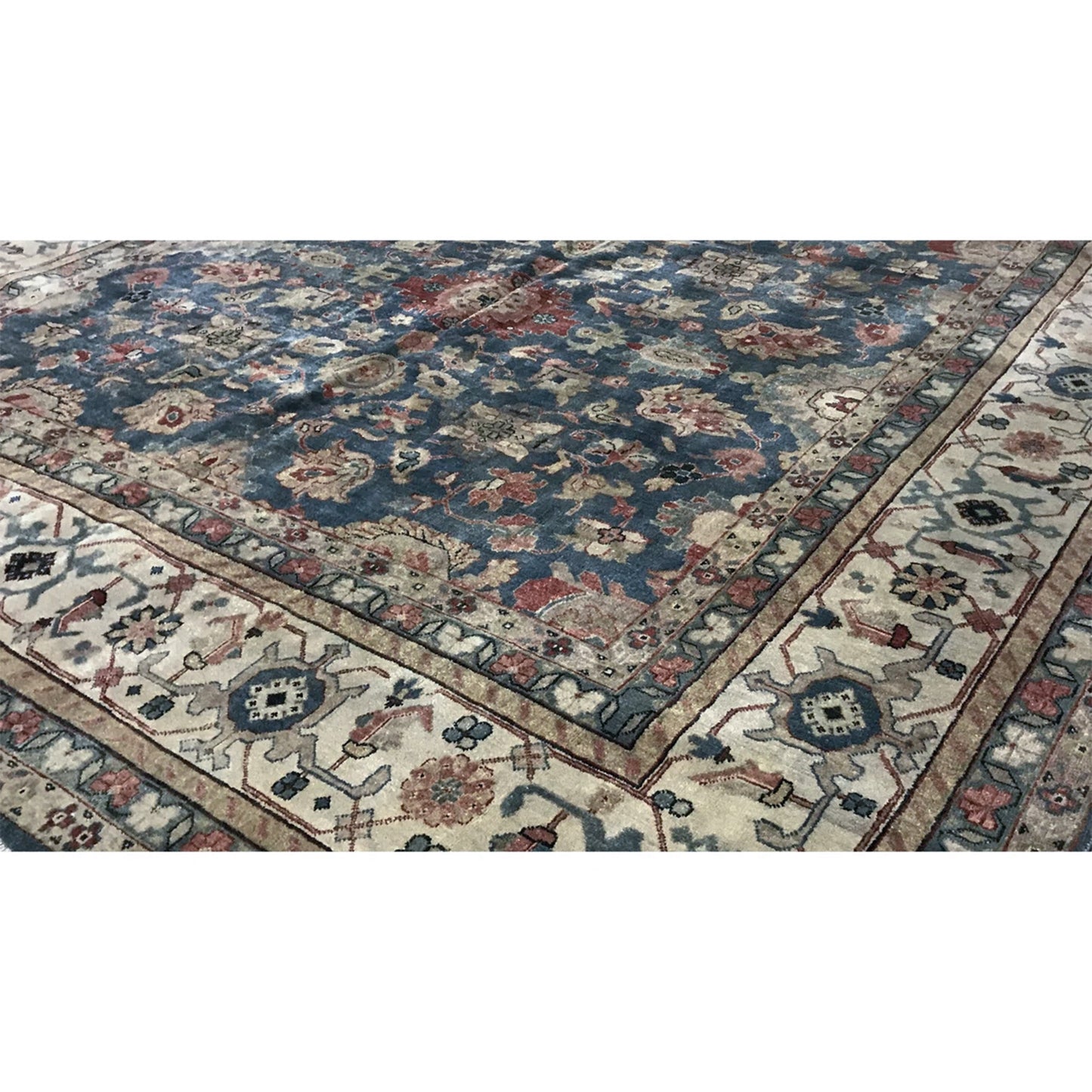 ANTIQUE MAHAL MJ-14 LIGHT BLUE / IVORY