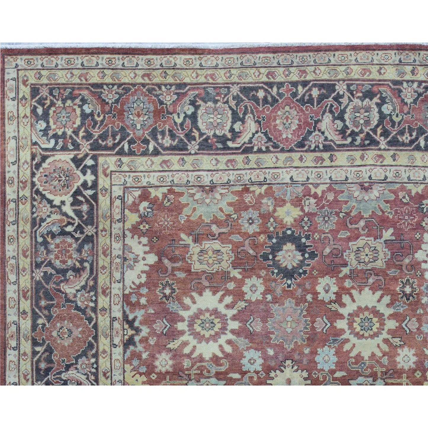 ANTIQUE MAHAL MJT-7 RED / CHARCOAL
