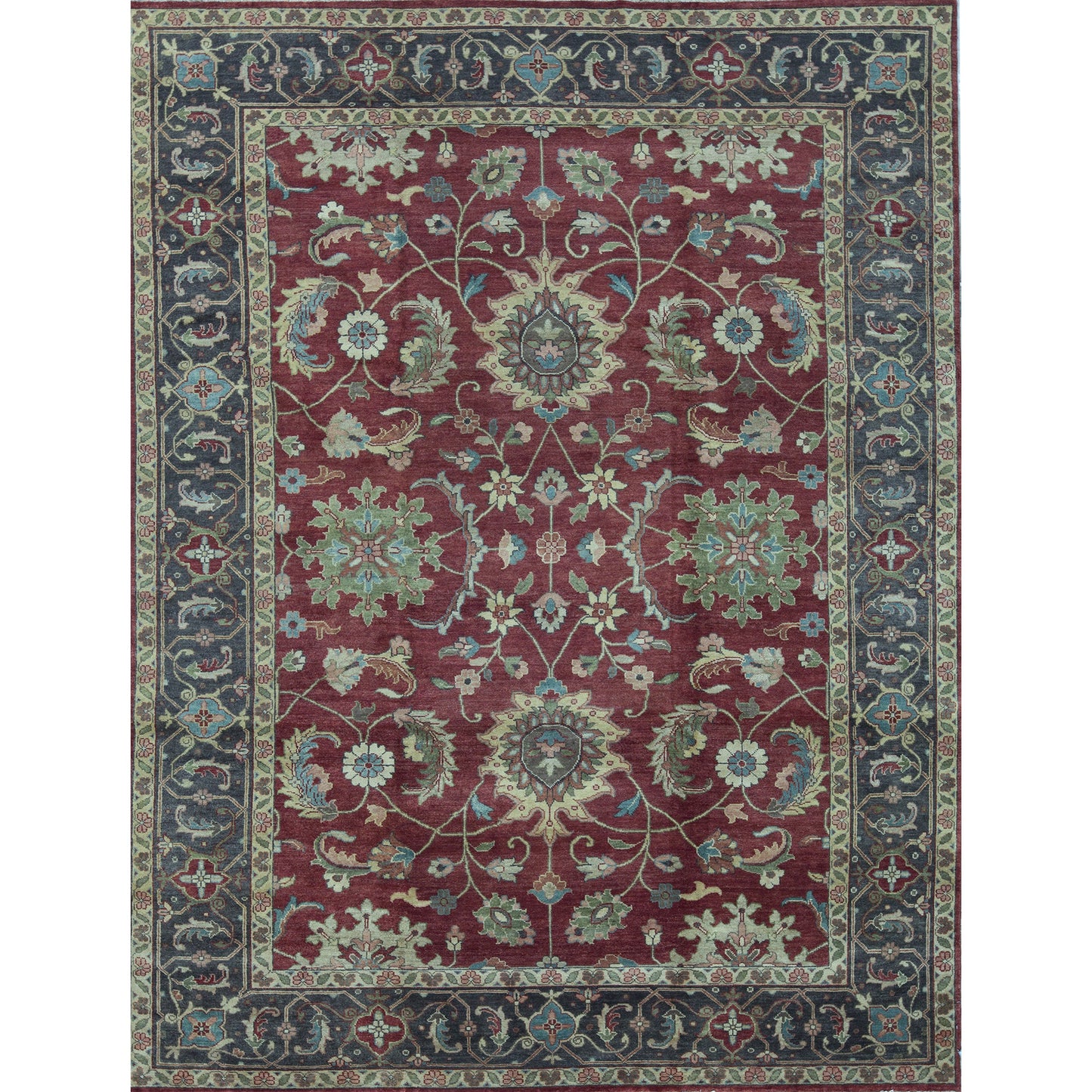 ANTIQUE MAHAL MJT16 RED / CHARCOAL