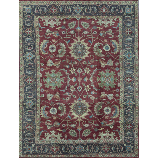 ANTIQUE MAHAL MJT16 RED / CHARCOAL