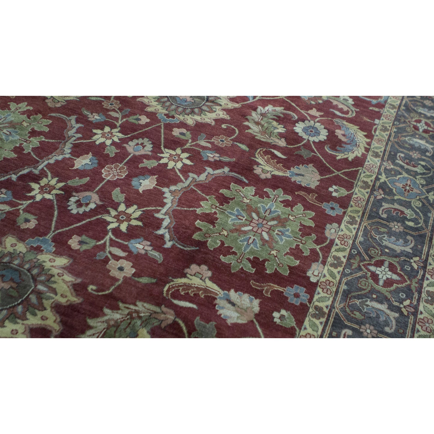 ANTIQUE MAHAL MJT16 RED / CHARCOAL